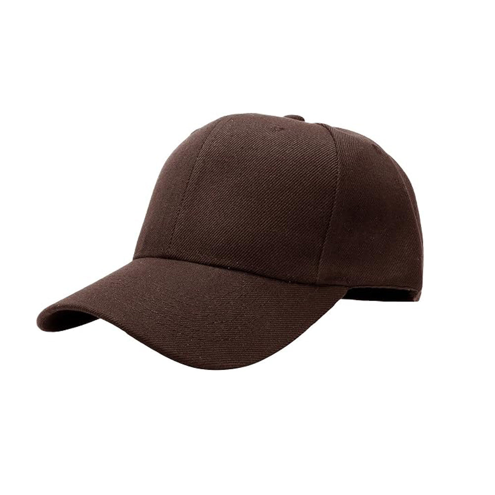 Casual Unisex Solid Baseball Hat, Soft Fabric Curved Brim Cap, Adjustable Strap Blank Hat for Outdoor Sports