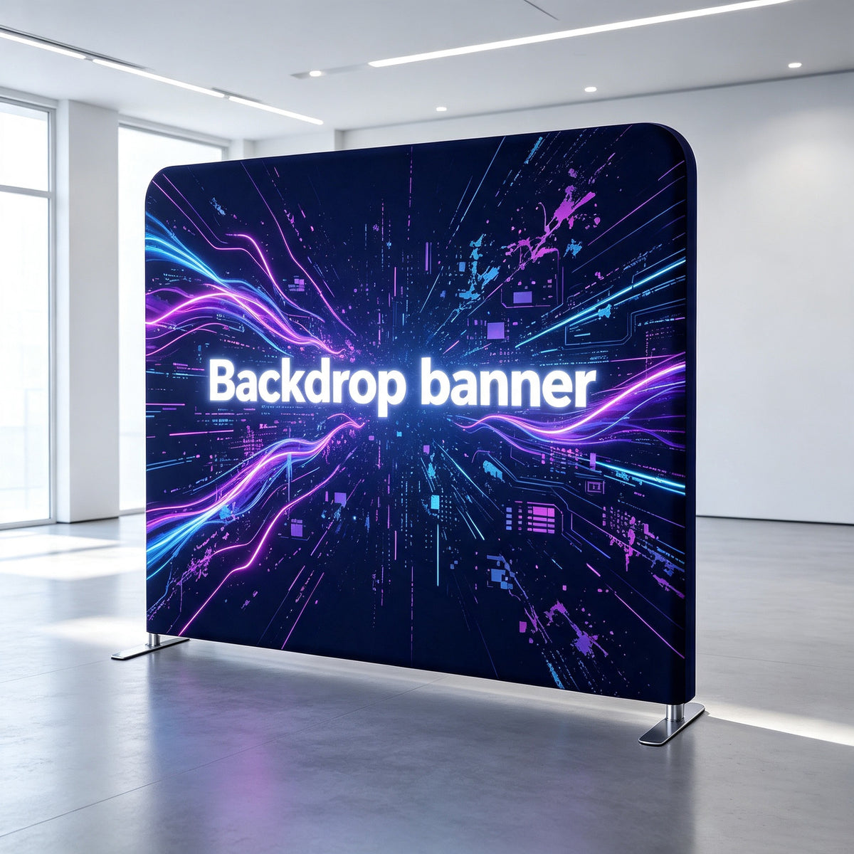 Portable Custom Printed Backdrop Banner, Wrinkle Resistant Event Background