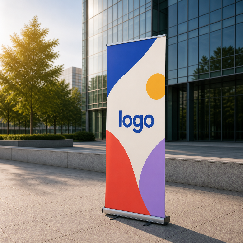 Heavy Duty Retractable Roll-up Banner Stand with Custom Graphics