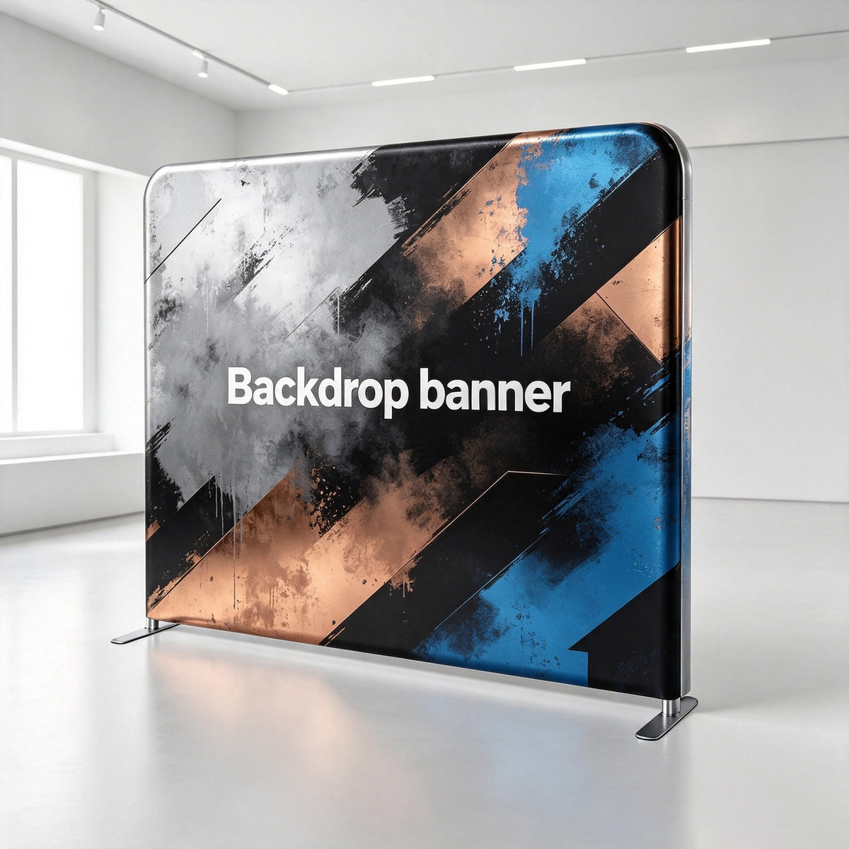 Custom Sublimation Step and Repeat Backdrop Banner for Trade Show Booth