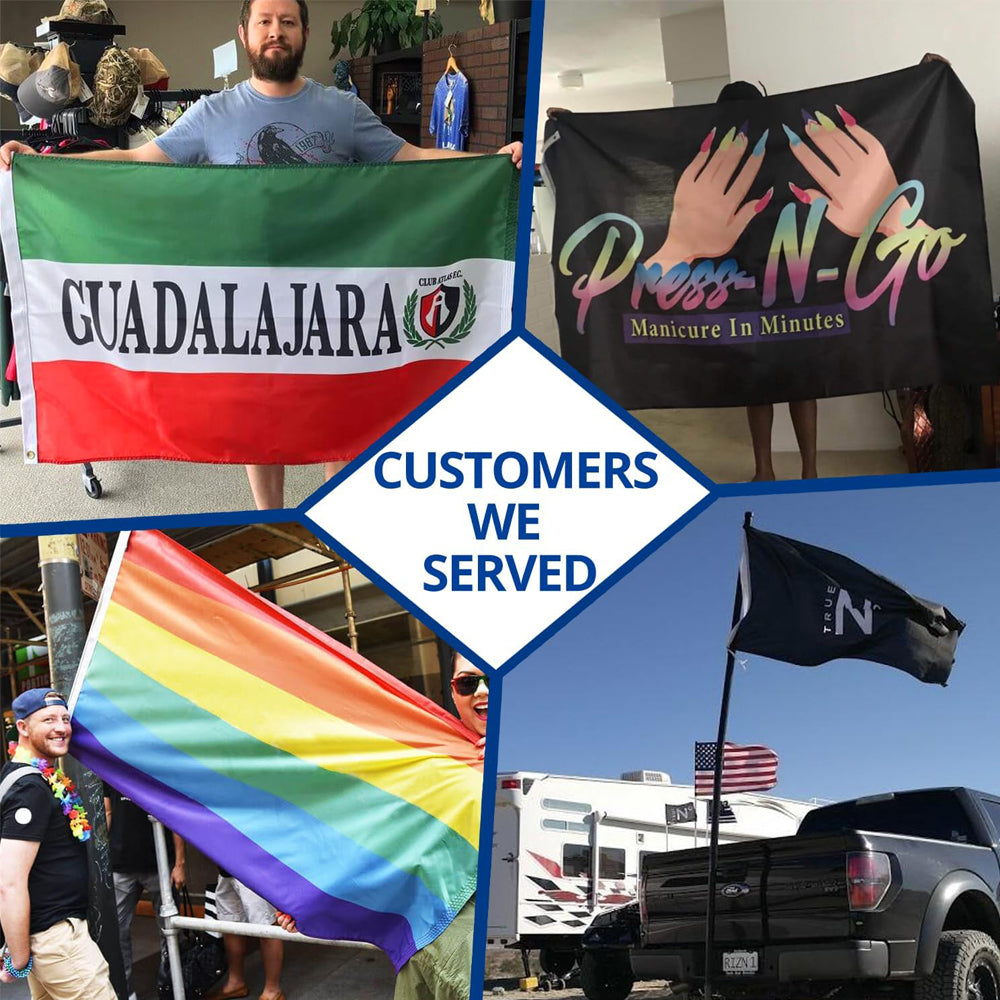 Custom Flag, Custom Printed Polyester Banner with Metal Grommets for Business Advertising & Events